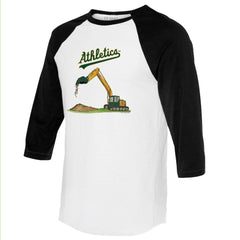 Athletics Tiny Turnip Unisex Excavator 3/4-Sleeve Raglan T-Shirt Near Me