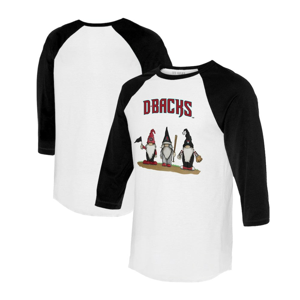 Arizona Diamondbacks Tiny Turnip Unisex Gnomes 3/4-Sleeve Raglan T-Shirt Lifestyle