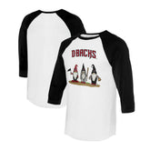 Arizona Diamondbacks Tiny Turnip Unisex Gnomes 3/4-Sleeve Raglan T-Shirt Lifestyle