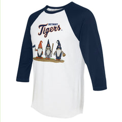 Detroit Tigers Tiny Turnip Unisex Gnomes 3/4-Sleeve Raglan T-Shirt discount