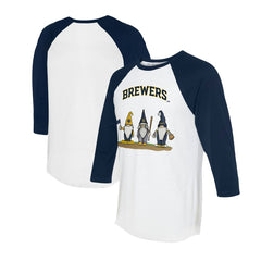Milwaukee Brewers Tiny Turnip Unisex Gnomes 3/4-Sleeve Raglan T-Shirt for sale