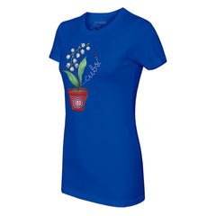 Chicago Cubs Tiny Turnip Women's Lilies & Ladybugs T-Shirt for sale