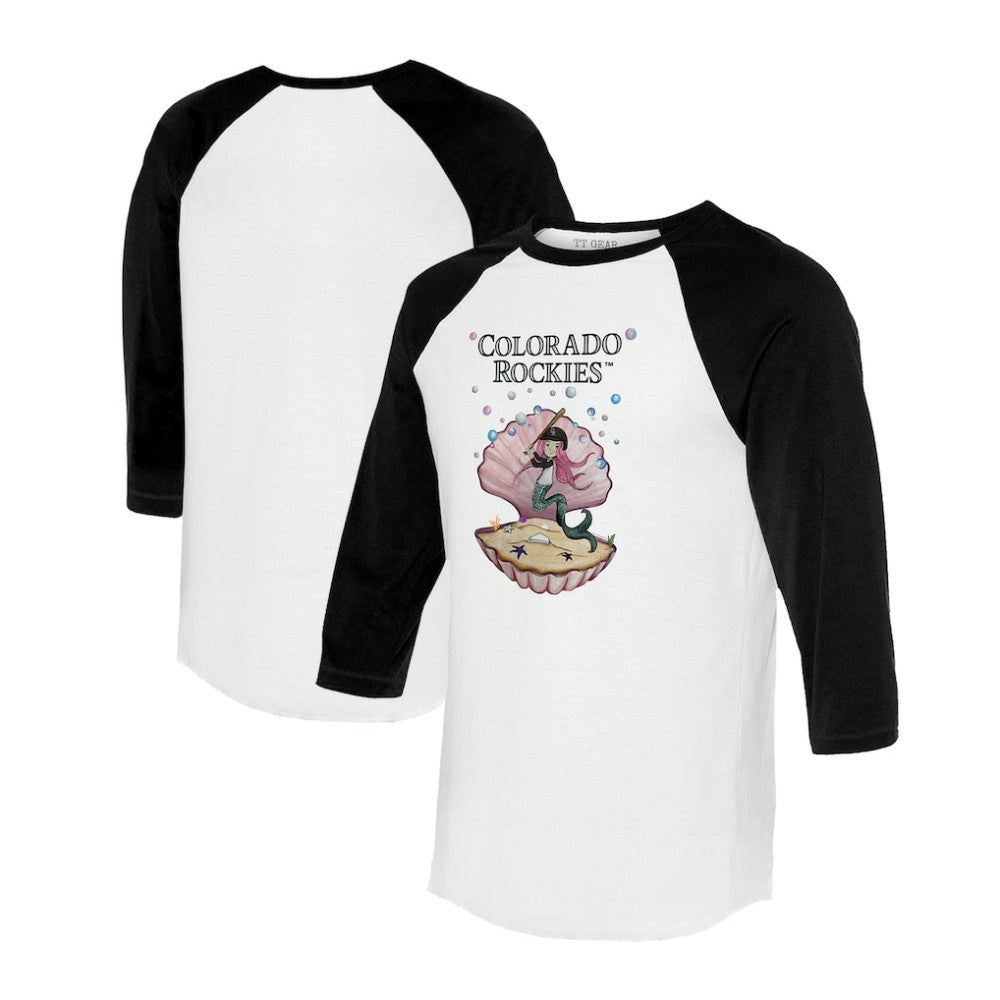 Colorado Rockies Tiny Turnip Unisex Mermaid 3/4-Sleeve Raglan T-Shirt discount