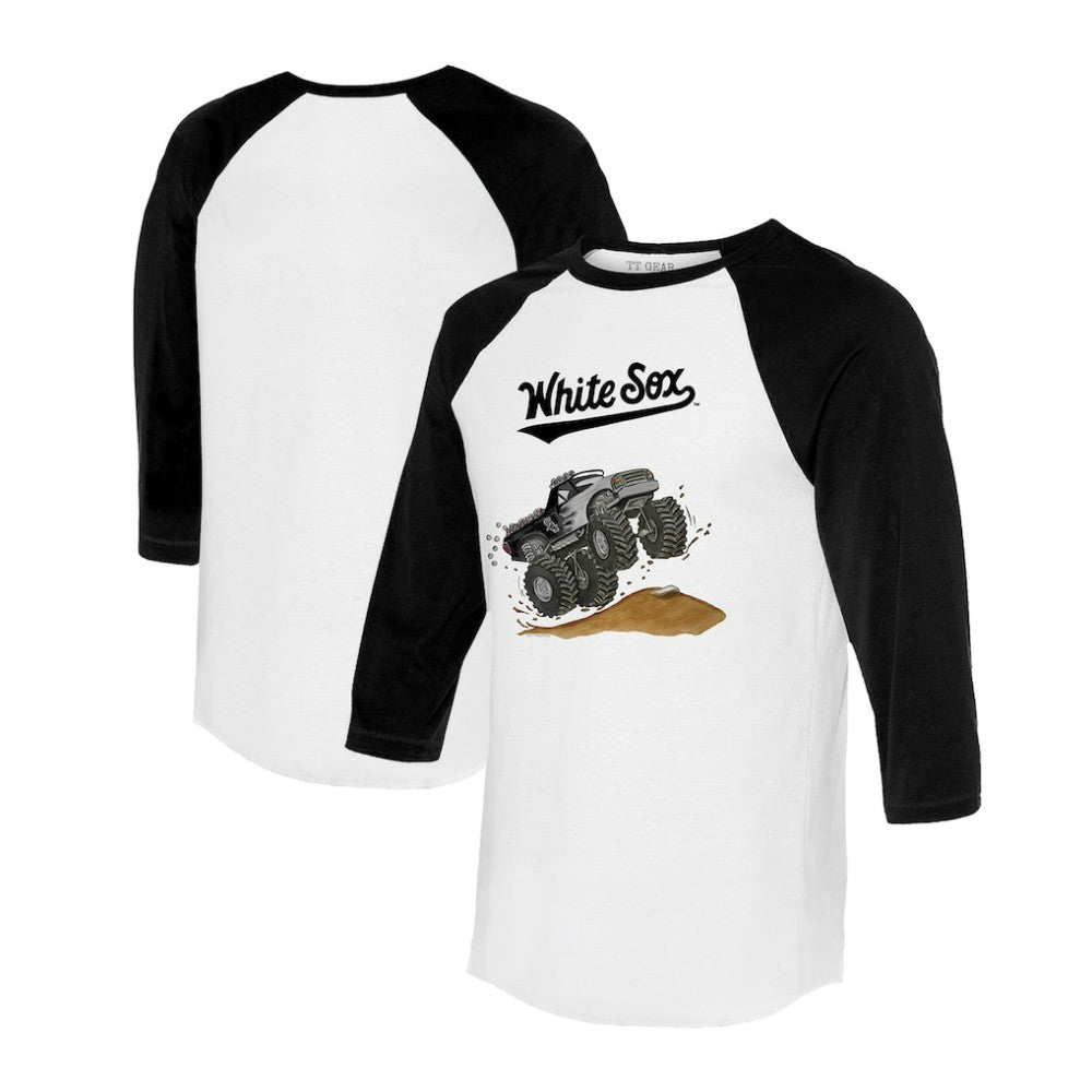 Chicago White Sox Tiny Turnip Unisex Monster Truck 3/4-Sleeve Raglan T-Shirt Sale