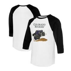 Colorado Rockies Tiny Turnip Unisex Monster Truck 3/4-Sleeve Raglan T-Shirt On Sale