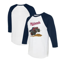 Washington Nationals Tiny Turnip Unisex Monster Truck 3/4-Sleeve Raglan T-Shirt Clearance