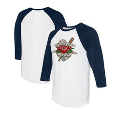 Tampa Bay Rays Tiny Turnip Unisex Tattoo Rose 3/4-Sleeve Raglan T-Shirt Clearance