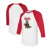 Cincinnati Reds Tiny Turnip Unisex Triceratops 3/4-Sleeve Raglan T-Shirt Sale