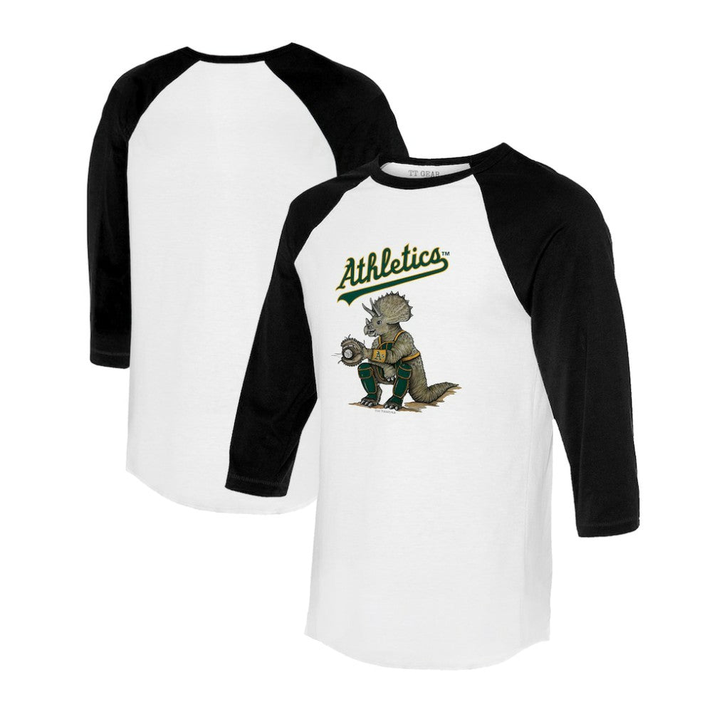 Athletics Tiny Turnip Unisex Triceratops 3/4-Sleeve Raglan T-Shirt On Sale