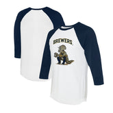 Milwaukee Brewers Tiny Turnip Unisex Triceratops 3/4-Sleeve Raglan T-Shirt Sale