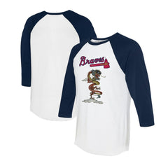 Atlanta Braves Tiny Turnip Unisex 2024 Year of the Dragon 3/4-Sleeve Raglan T-Shirt Clearance