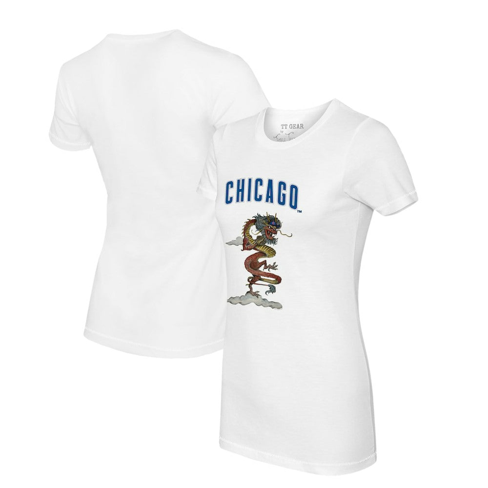 Chicago Cubs Tiny Turnip Women's 2024 Year of the Dragon T-Shirt On Sale