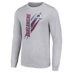 Colorado Avalanche - Starter Color Scratch Long-Sleeve T-Shirt Heather Gray