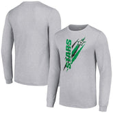 Dallas Stars - Starter Color Scratch Long-Sleeve T-Shirt Heather Gray