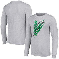 Dallas Stars - Starter Color Scratch Long-Sleeve T-Shirt Heather Gray