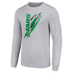 Dallas Stars - Starter Color Scratch Long-Sleeve T-Shirt Heather Gray