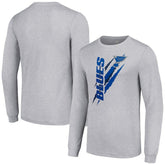 St. Louis Blues - Starter Color Scratch Long-Sleeve T-Shirt Heather Gray