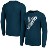 Tampa Bay Lightning - Starter Color Scratch Long-Sleeve T-Shirt Navy