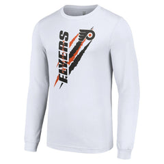 Philadelphia Flyers - Starter Color Scratch Long-Sleeve T-Shirt White