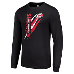 Carolina Hurricanes - Starter Color Scratch Long-Sleeve T-Shirt Black