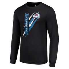 Colorado Avalanche - Starter Color Scratch Long-Sleeve T-Shirt Black