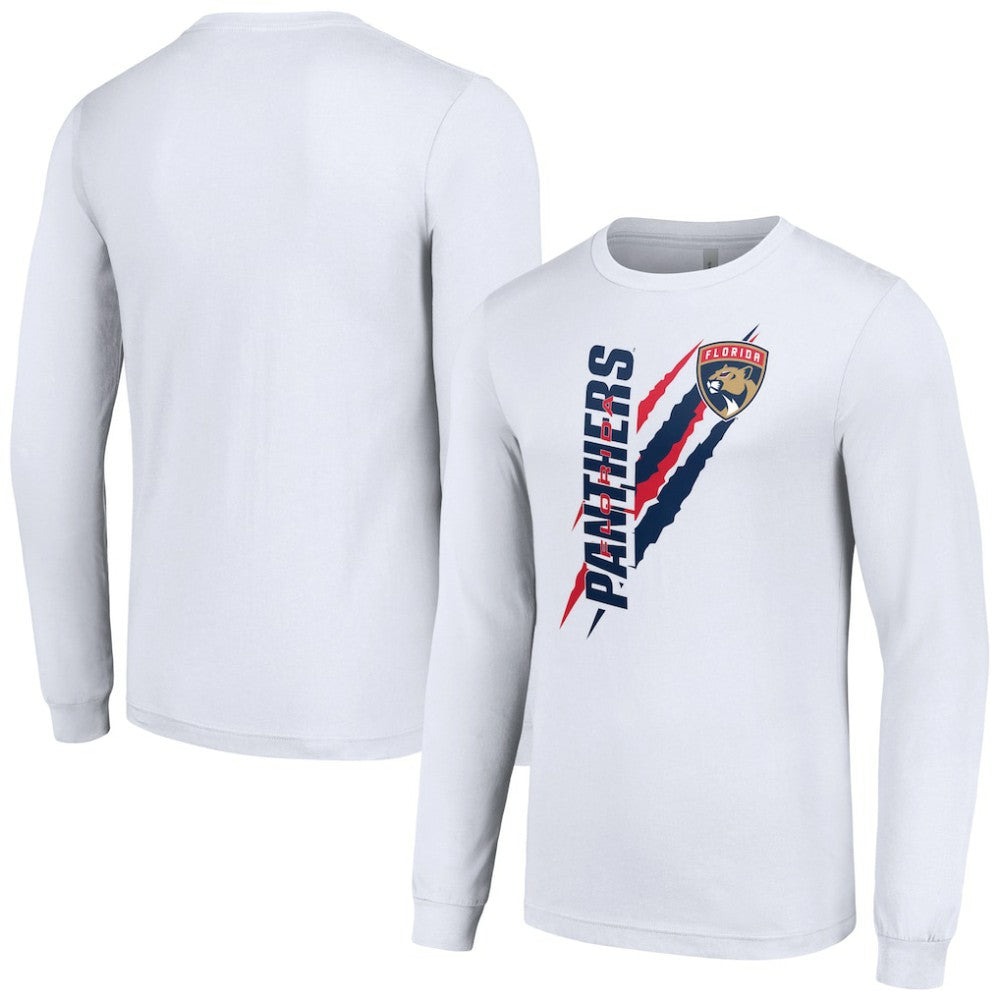 Florida Panthers - Starter Color Scratch Long-Sleeve T-Shirt White
