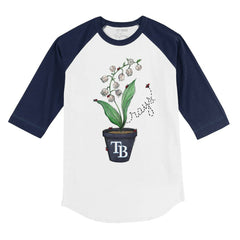 Tampa Bay Rays Tiny Turnip Youth Lilies & Ladybugs 3/4-Sleeve Raglan T-Shirt for sale