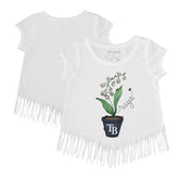 Tampa Bay Rays Tiny Turnip Girls Youth Lilies & Ladybugs Fringe T-Shirt Lifestyle
