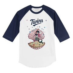 Minnesota Twins Tiny Turnip Youth Mermaid 3/4-Sleeve Raglan T-Shirt On Sale