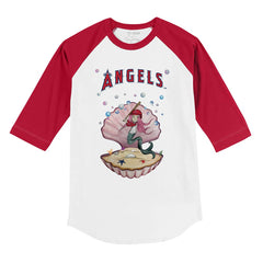 Los Angeles Angels Tiny Turnip Youth Mermaid 3/4-Sleeve Raglan T-Shirt On Sale