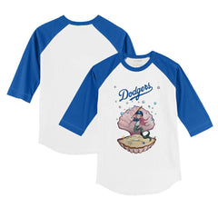 Los Angeles Dodgers Tiny Turnip Youth Mermaid 3/4-Sleeve Raglan T-Shirt On Sale