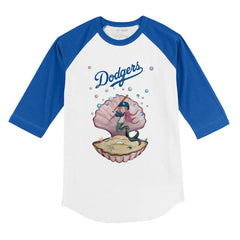 Los Angeles Dodgers Tiny Turnip Youth Mermaid 3/4-Sleeve Raglan T-Shirt On Sale
