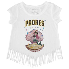 San Diego Padres Tiny Turnip Girls Youth Mermaid Fringe T-Shirt for sale
