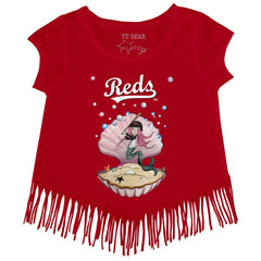 Cincinnati Reds Tiny Turnip Girls Youth Mermaid Fringe T-Shirt Sale