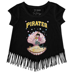 Pittsburgh Pirates Tiny Turnip Girls Youth Mermaid Fringe T-Shirt discount