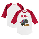 Philadelphia Phillies Tiny Turnip Youth Monster Truck 3/4-Sleeve Raglan T-Shirt Sale