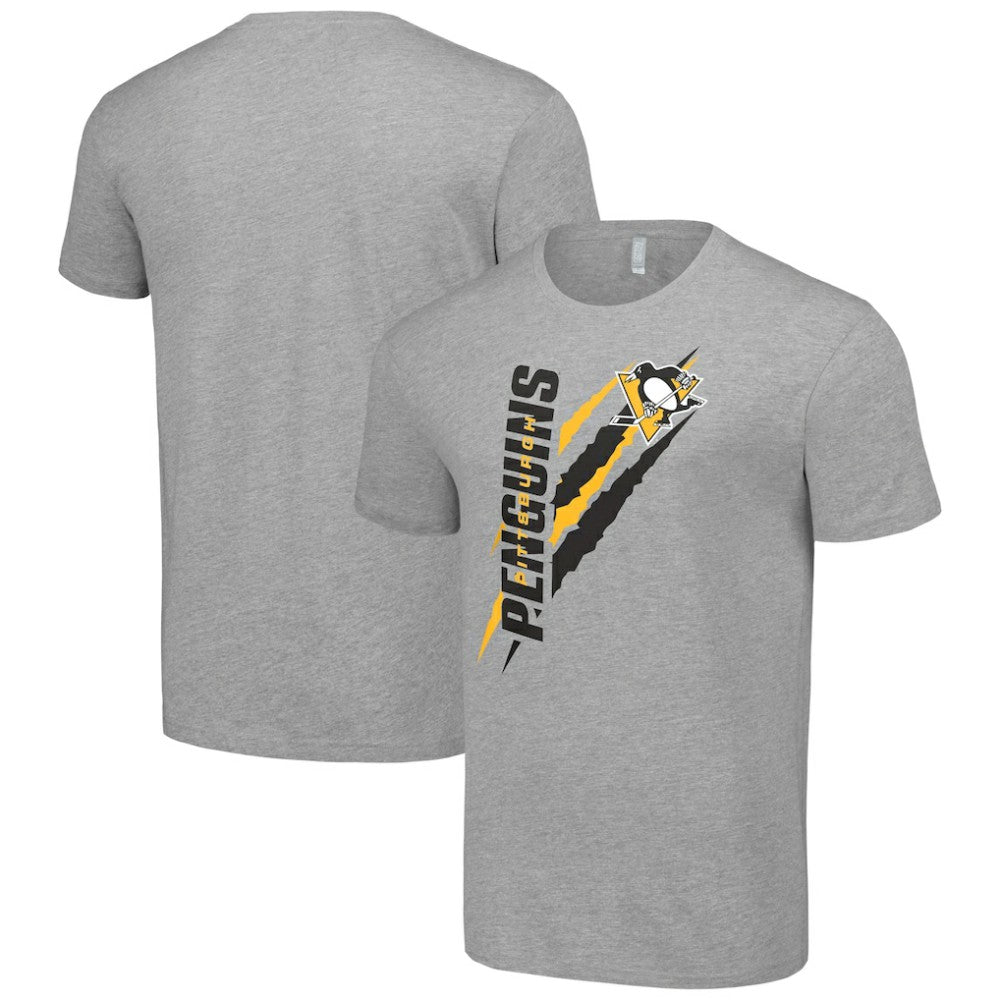 Pittsburgh Penguins Starter Color Scratch T-Shirt Heather Gray