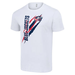 Columbus Blue Jackets - Starter Color Scratch T-Shirt White