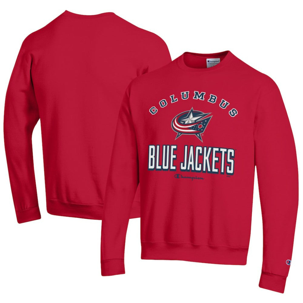 Columbus Blue Jackets - Champion Eco Powerblend Crewneck Sweatshirt Red