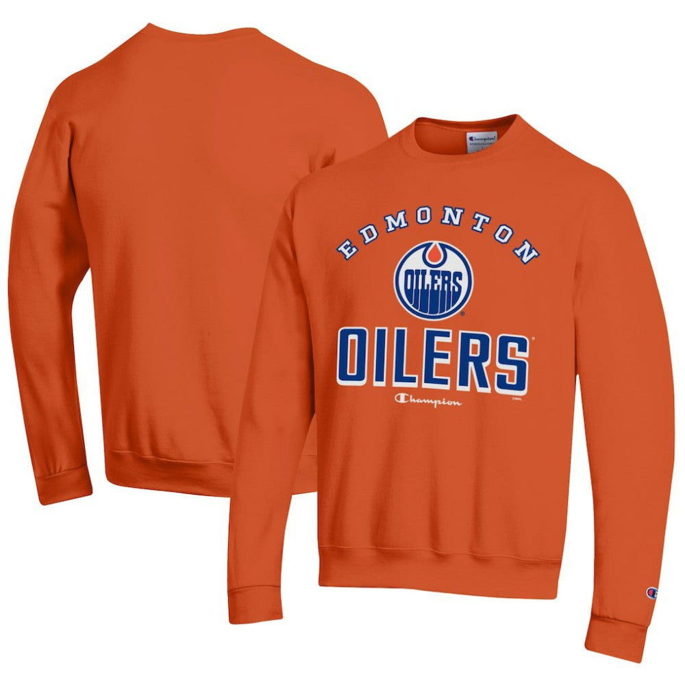 Edmonton Oilers - Champion Eco Powerblend Crewneck Sweatshirt Orange