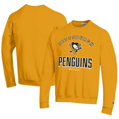 Pittsburgh Penguins Champion Eco Powerblend Crewneck Sweatshirt Gold
