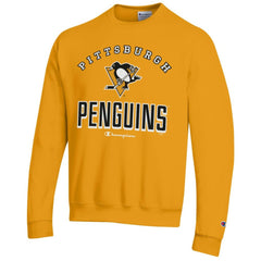 Pittsburgh Penguins Champion Eco Powerblend Crewneck Sweatshirt Gold