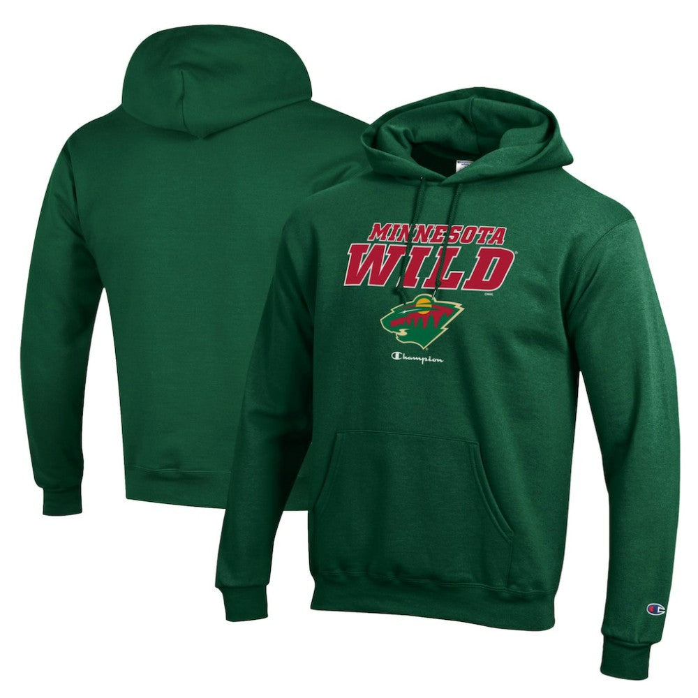 Minnesota Wild - Champion Eco Powerblend Pullover Hoodie Hunter Green