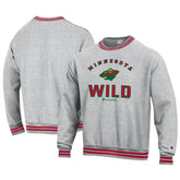 Minnesota Wild - Champion Reverse Weave Yarn Dye Pullover Sweatshirt Heather Gray