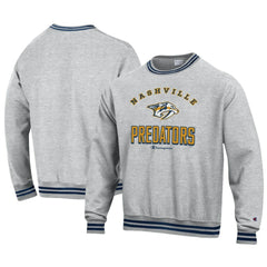 Nashville Predators - Champion Reverse Weave Yarn Dye Pullover Sweatshirt Heather Gray