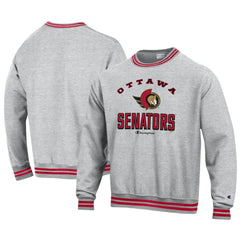 Ottawa Senators - Champion Reverse Weave Yarn Dye Pullover Sweatshirt Heather Gray