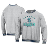 Seattle Kraken Champion Reverse Weave Yarn Dye Pullover Sweatshirt Heather Gray