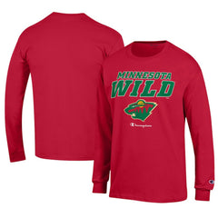 Minnesota Wild - Champion Long-Sleeve Jersey T-Shirt Red