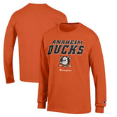 Anaheim Ducks - Champion Long-Sleeve Jersey T-Shirt Orange