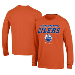 Edmonton Oilers - Champion Long-Sleeve Jersey T-Shirt Orange